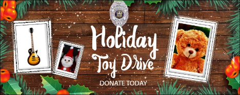 Cambridge Greenwich Police Holiday Toy Drive Banner Donate Today
